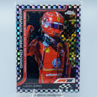 Charles Leclerc — Base Checker Flag Parallel Refractor — 2025 Topps Chrome Formula 1