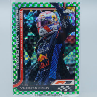 Max Verstappen — Green Checkered Flag Refractor — 2025 Topps Chrome Formula 1