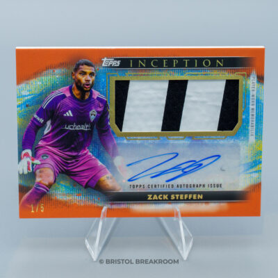 Zack Steffen — Jumbo Autograph Relic — 2025 Topps Inception MLS